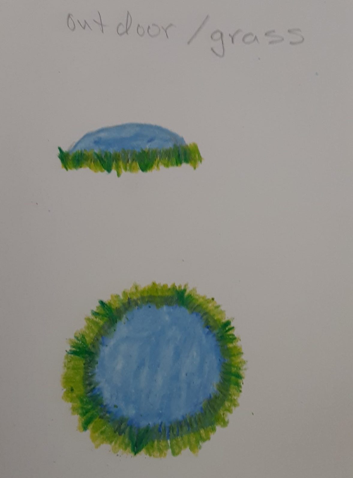 Grass styled bounce pad